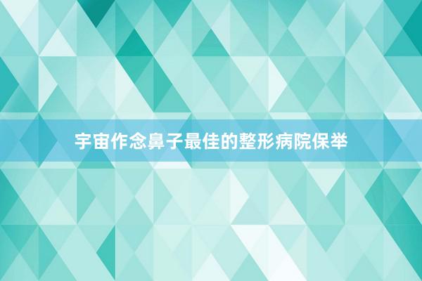 宇宙作念鼻子最佳的整形病院保举